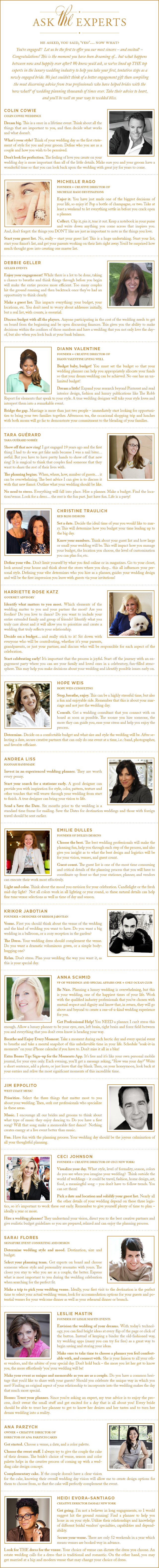 Ask The Experts The Bridal Circle January