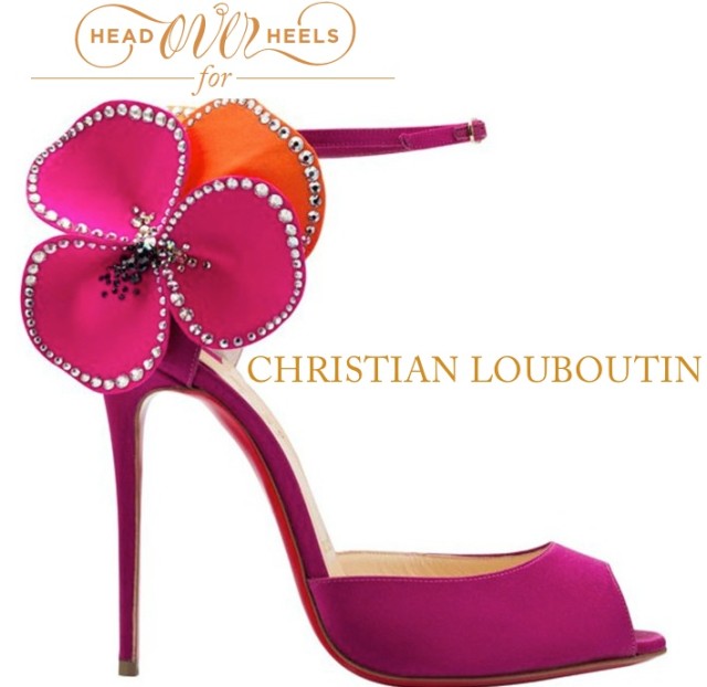 Christian Louboutin Pensamoi Satin Rose Red Sole Sandal, Pink